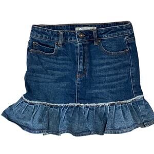 Tractr Blue Mini Trumpet Dress with Ruffled Hem for Casual Occasions